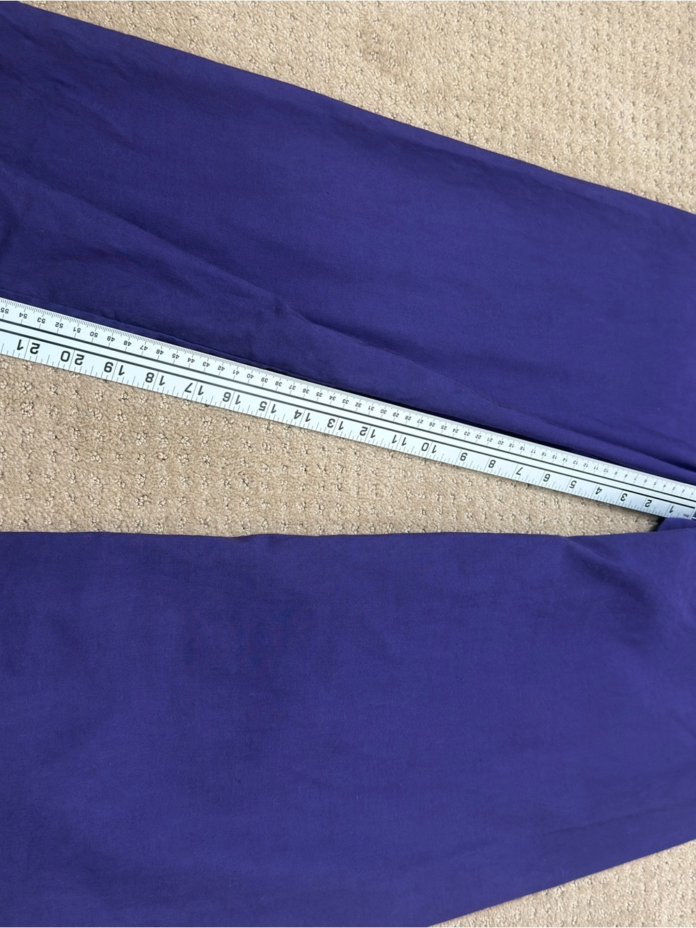 Maeve Purple Colette Wide-Leg Pants with White Topstitch - Picture 6 of 12